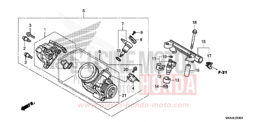 THROTTLE BODY NC750XDG de 2016